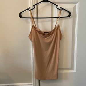 NWT The Limited Tan/Gold Slip Top Spaghetti Strap XS